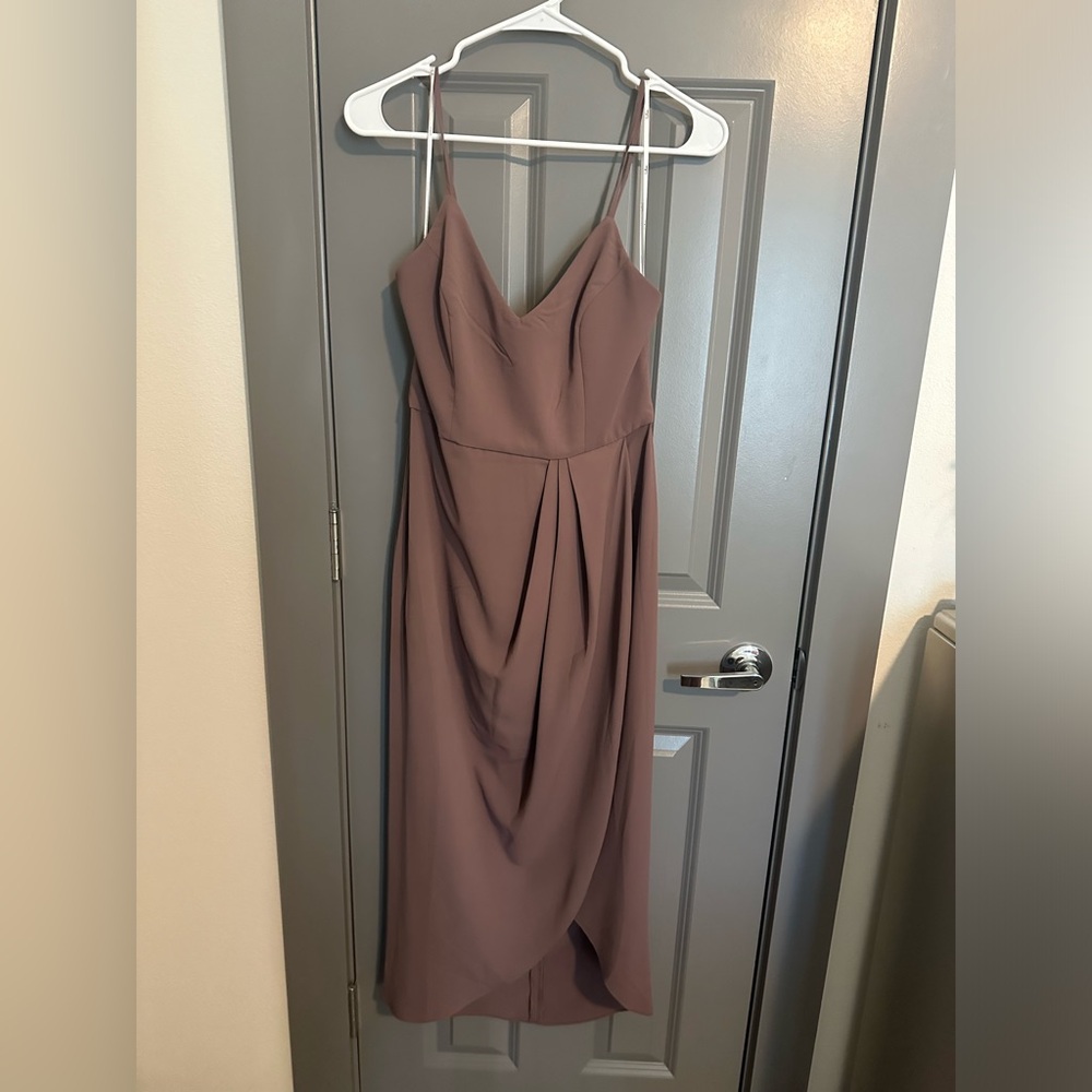 Lulus Midi Dress Reinette Mauve Purple